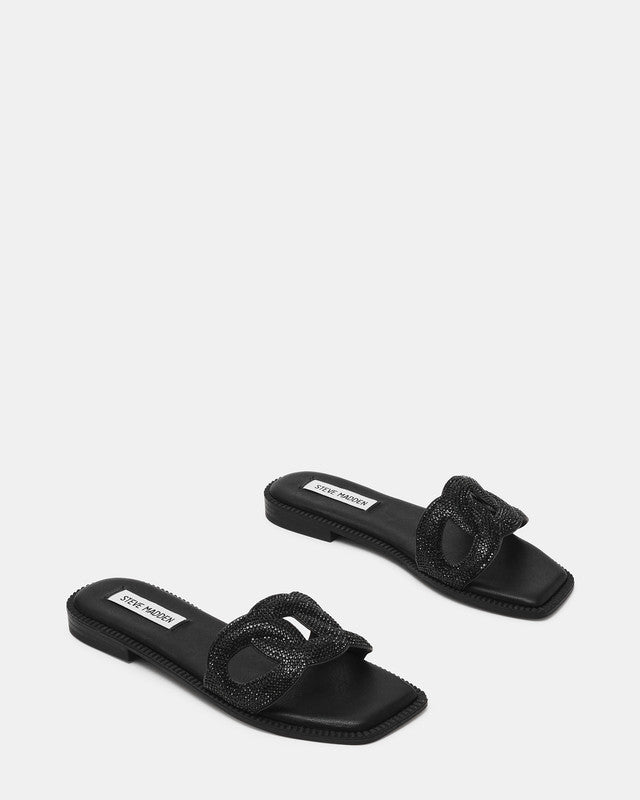 Stash-R Black Women's Flat-Evening Sandals - view 4