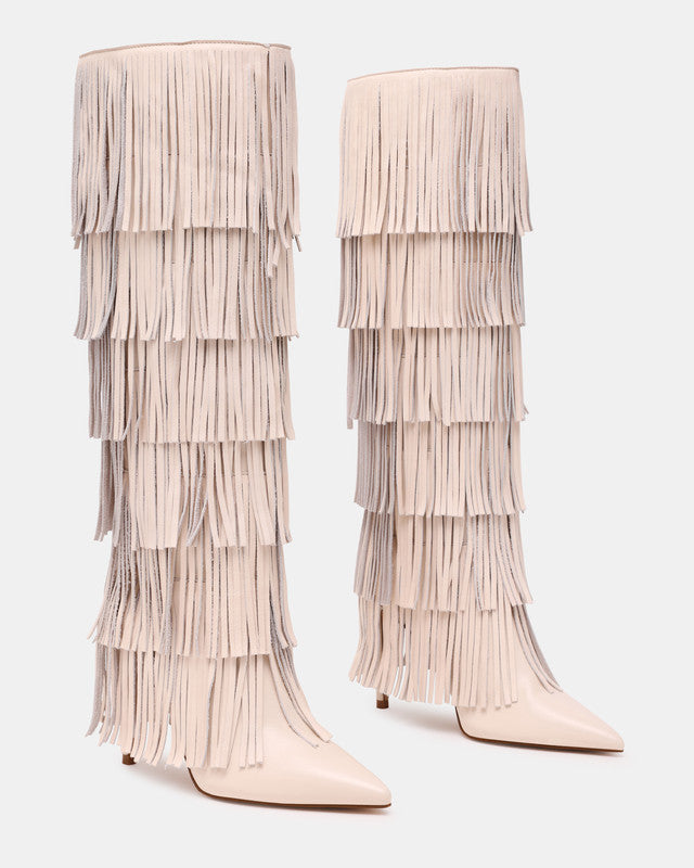 Wanderlust Women's Cream Mid High Boots