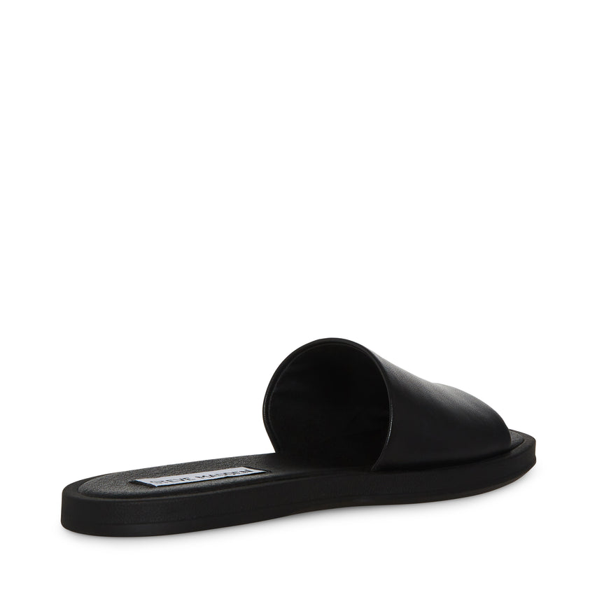 KAYA BLACK FLAT SANDALS