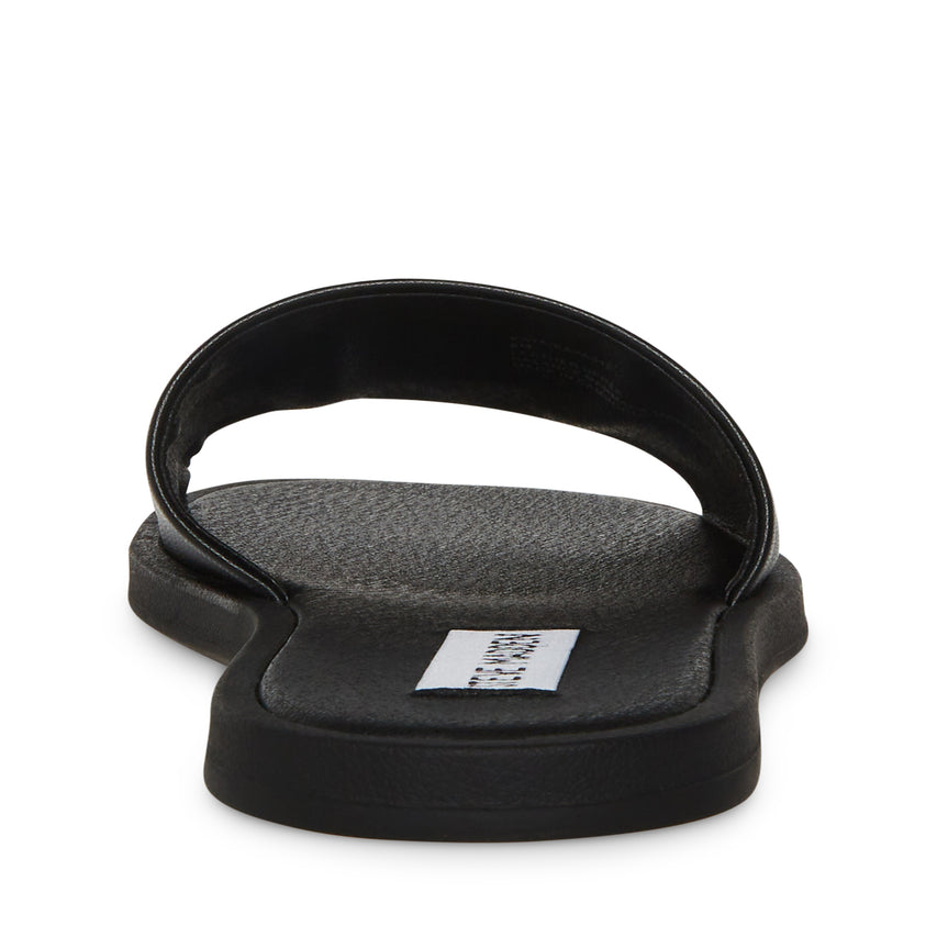 KAYA BLACK FLAT SANDALS