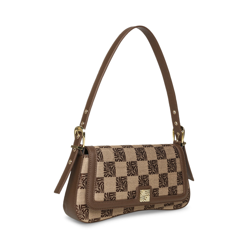 Btwang-14 Women's Brown Gold Shoulder Bag