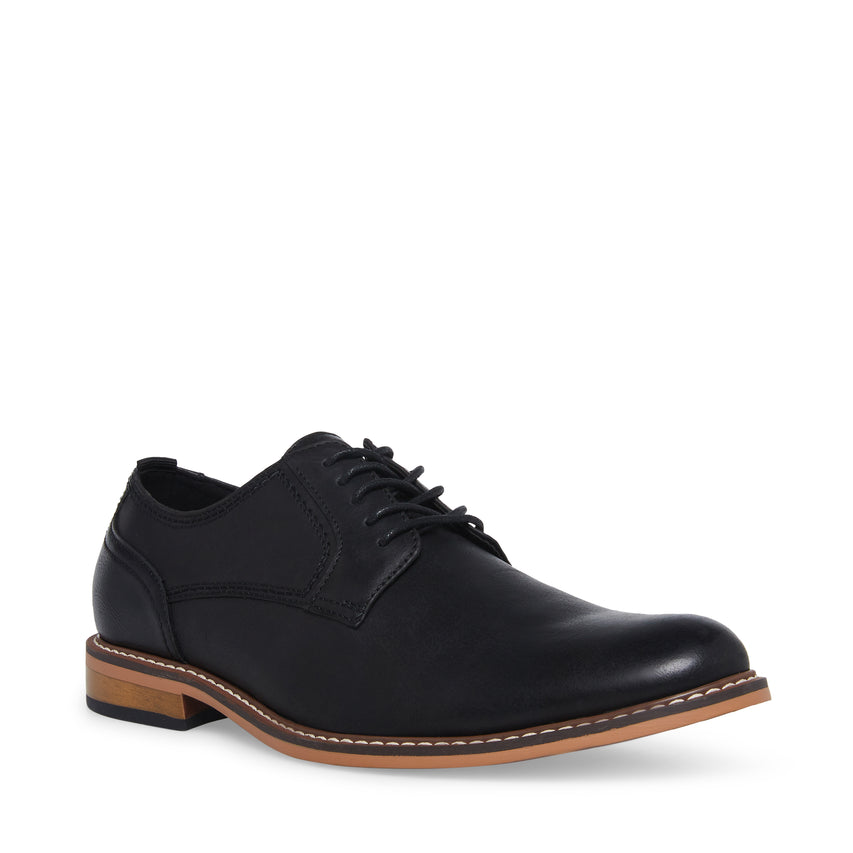 Steve Madden Ajapp Men's Black Lace-Up Shoes - side profile