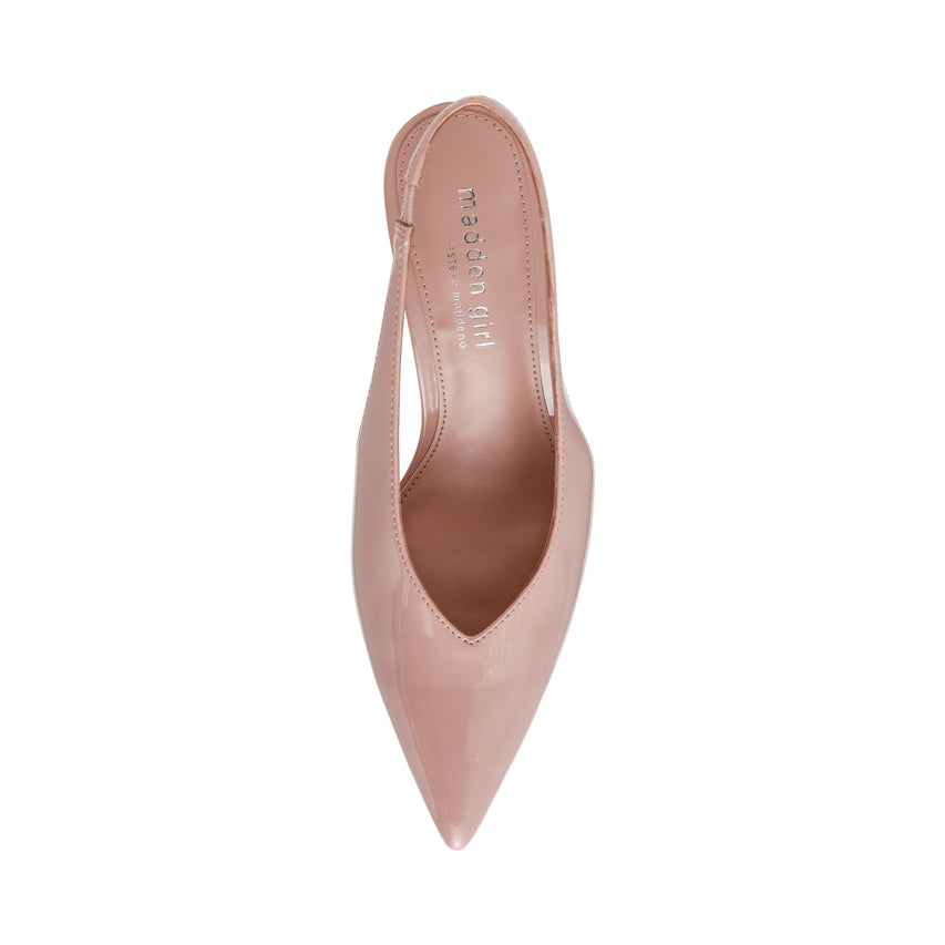 Brilliant Nude Patent Women's Heeled Sandals - view 3