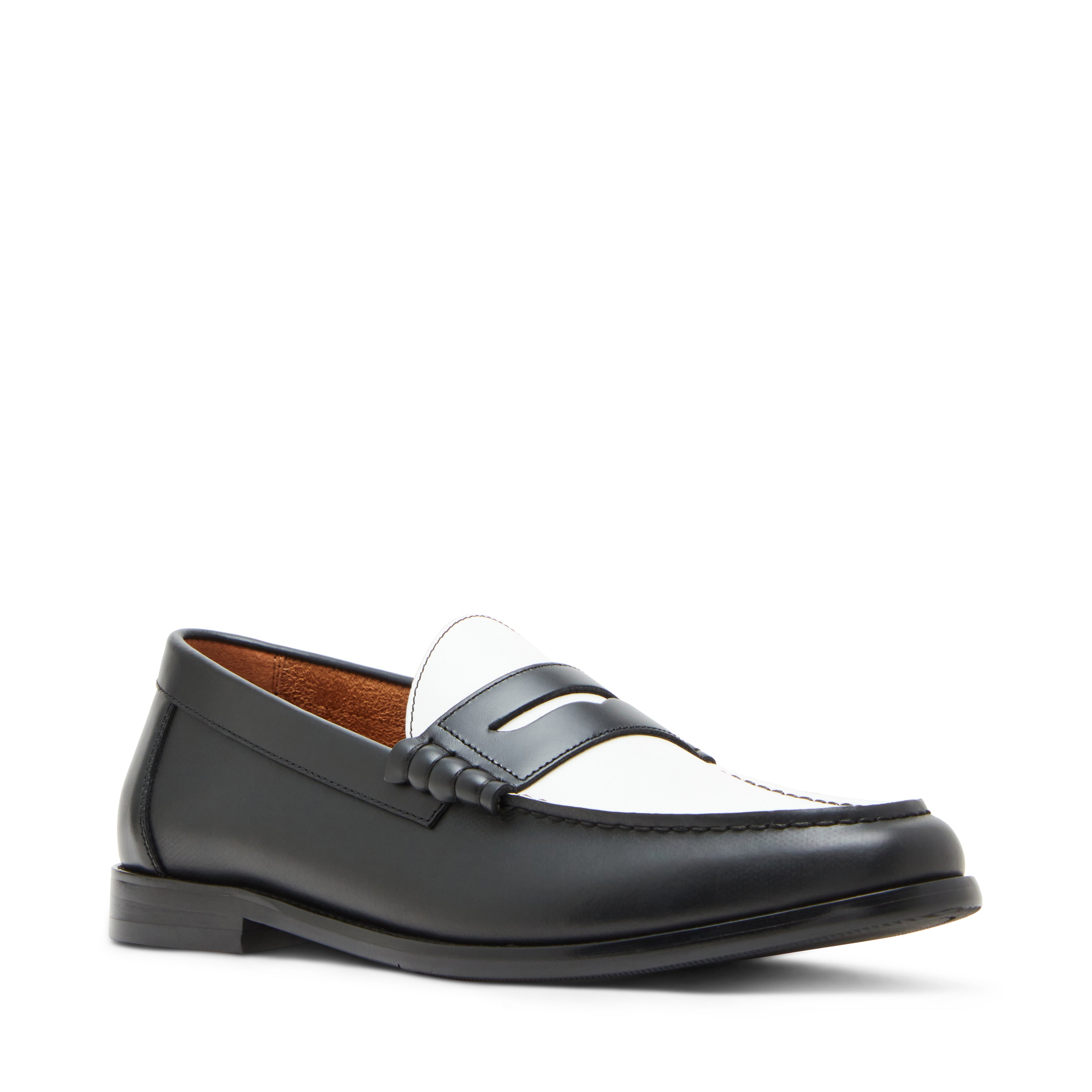 ABBELL BLACK/WHITE LOAFERS & MOCCASSINS