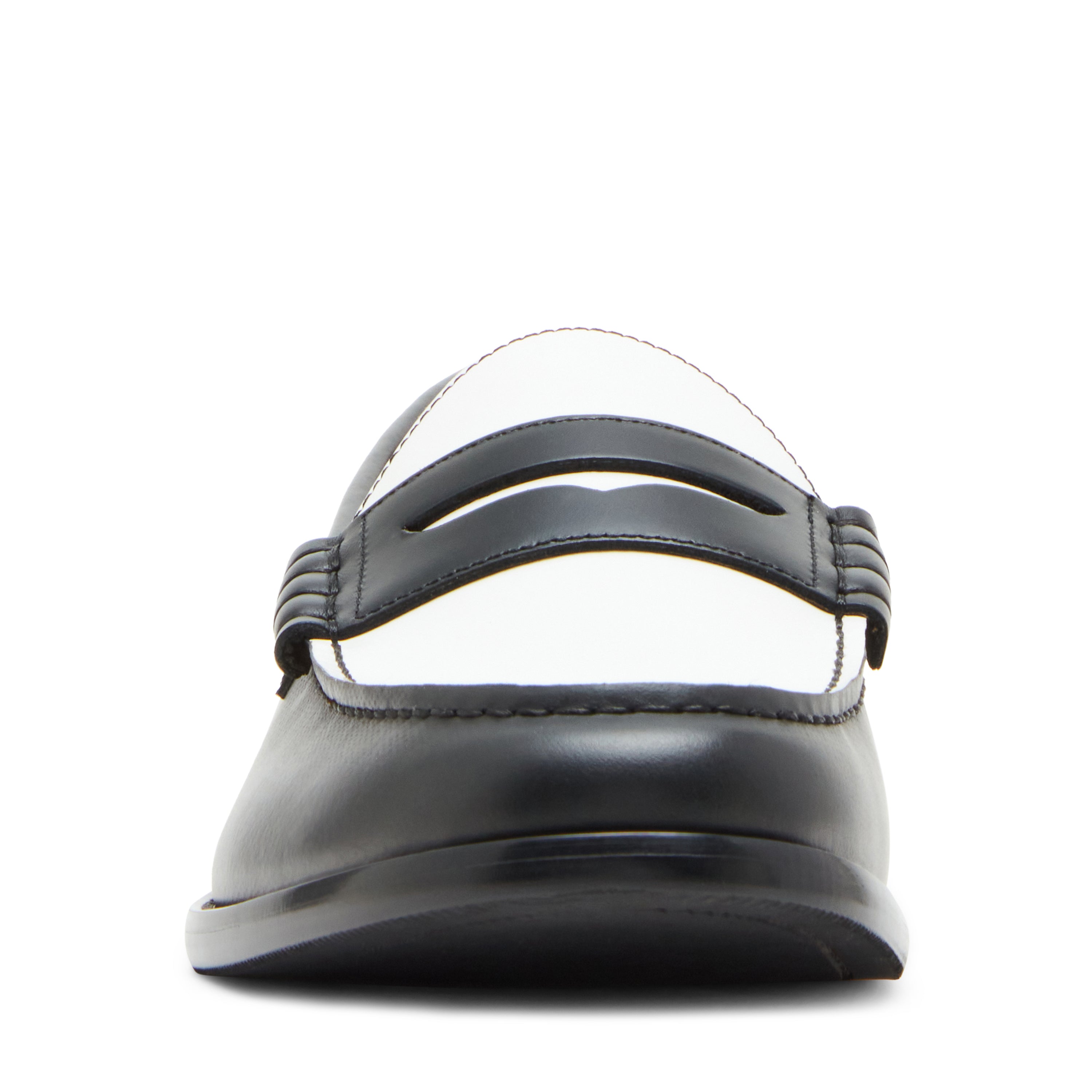 ABBELL BLACK/WHITE LOAFERS & MOCCASSINS