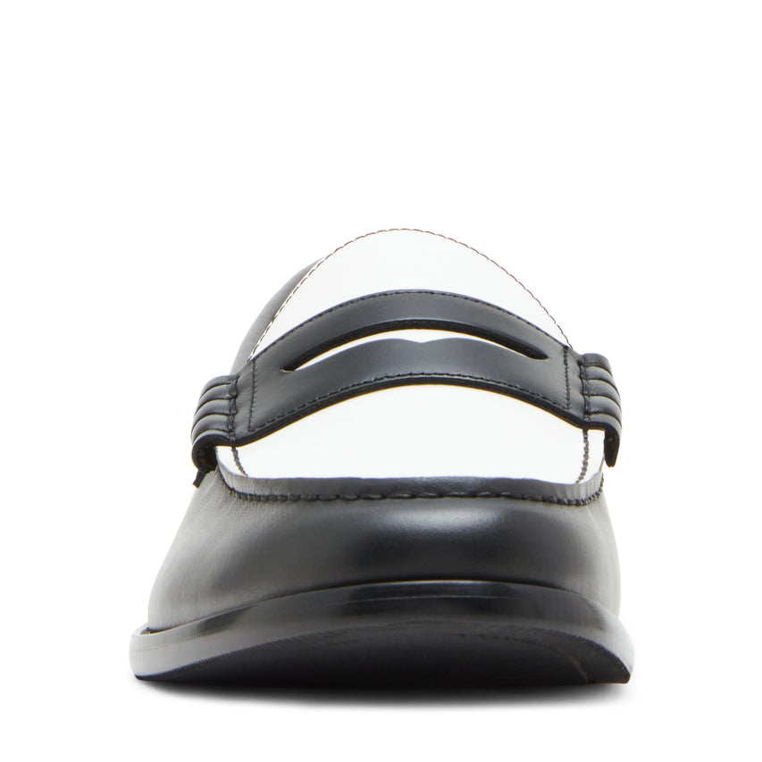 ABBELL BLACK/WHITE LOAFERS & MOCCASSINS