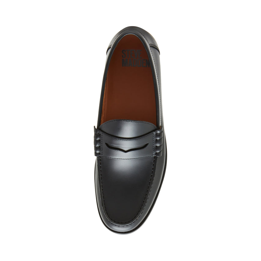ABBELL BLACK LOAFERS & MOCCASSINS