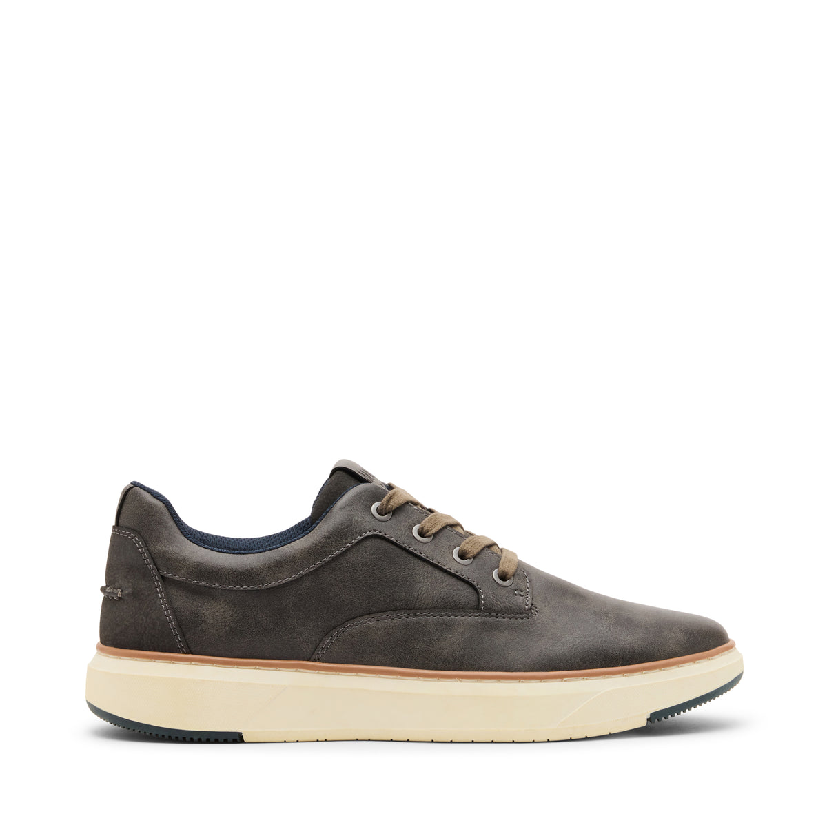 Steve Madden Mparcel Men's Grey Lace-Up Shoes - opposite side profile - view 5