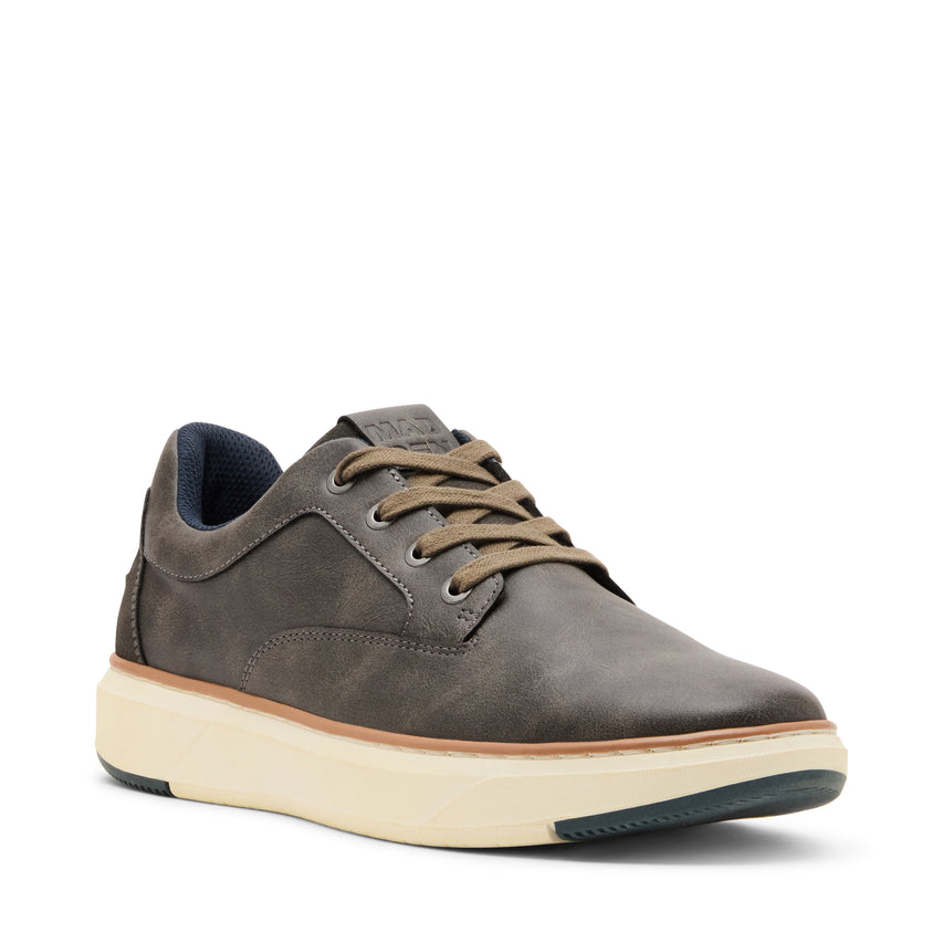 Steve Madden Mparcel Men's Grey Lace-Up Shoes - front three-quarter view