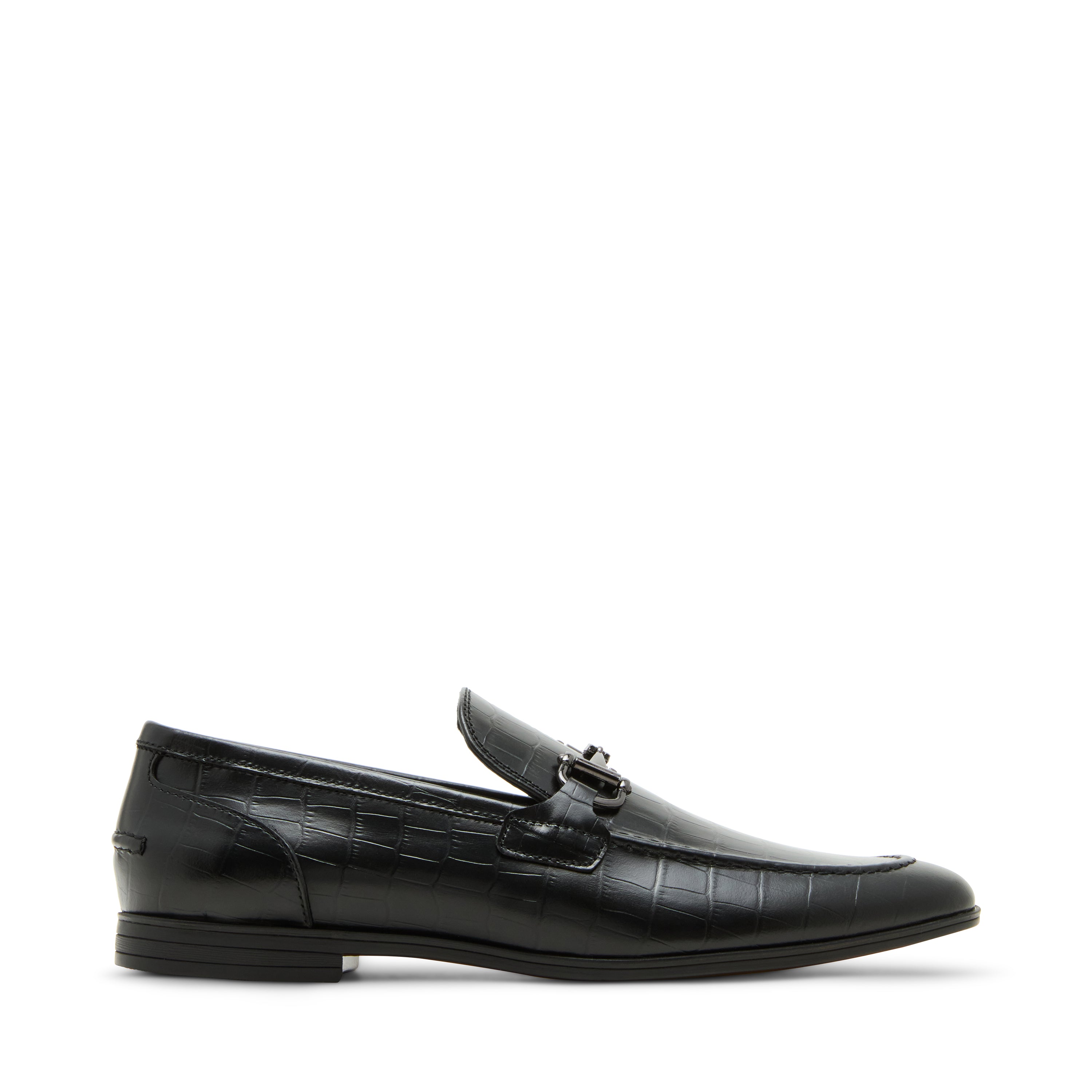 P-DELHAY BLACK CROCO LOAFERS & MOCCASSINS