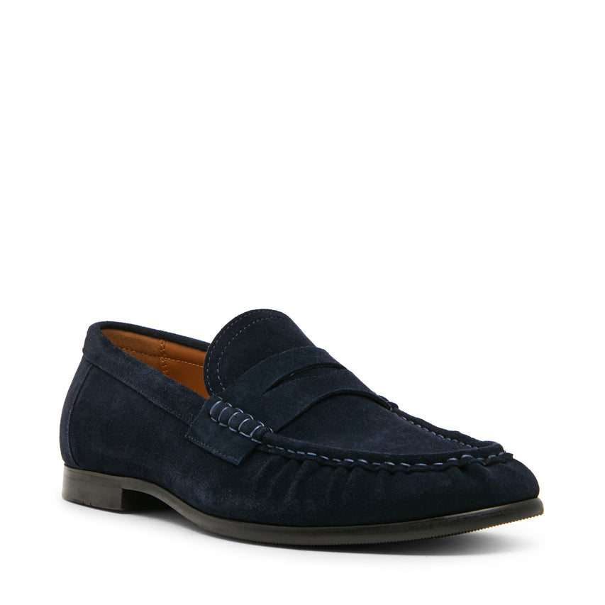 Passage C navy suede loafers