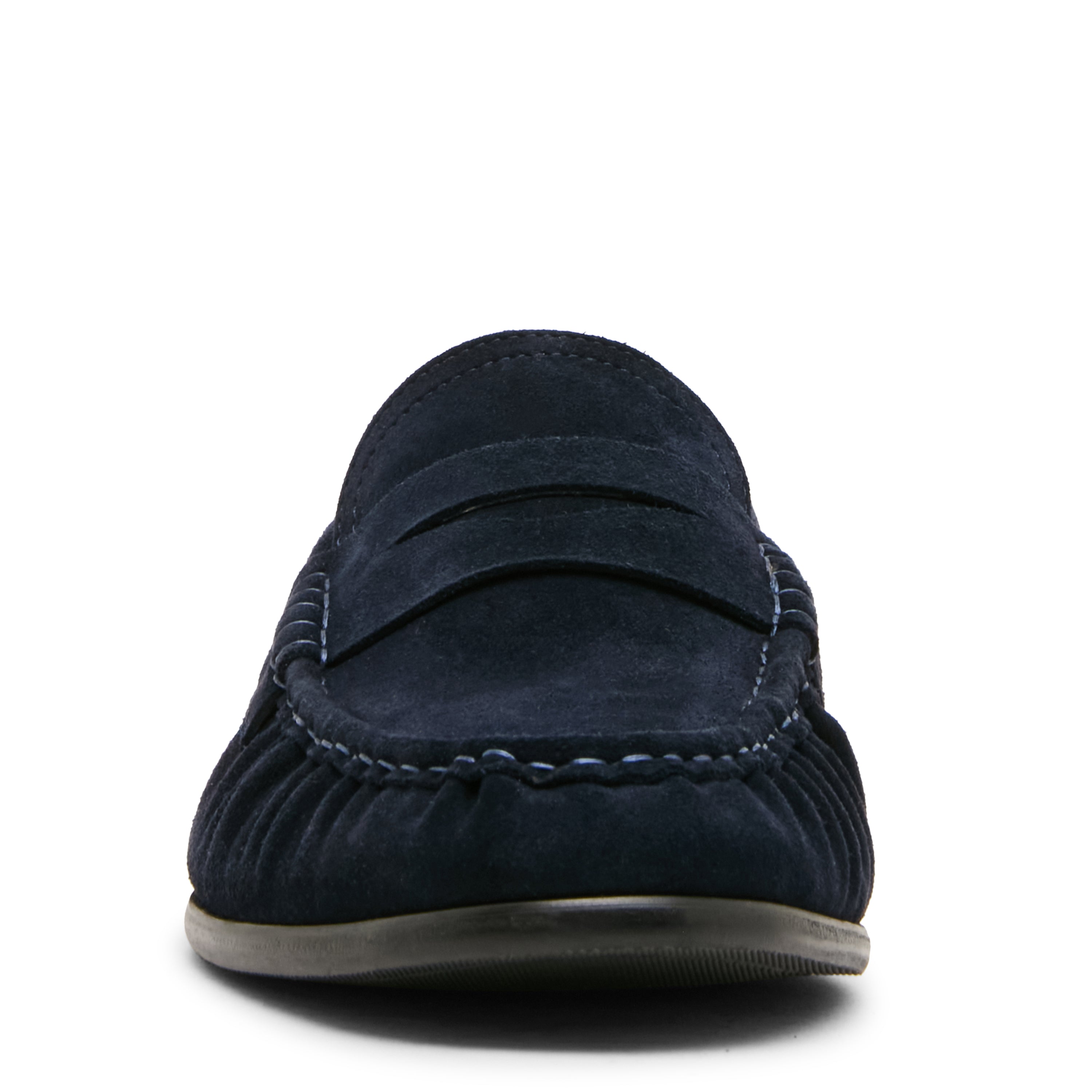 Passage C navy suede loafers - view 3