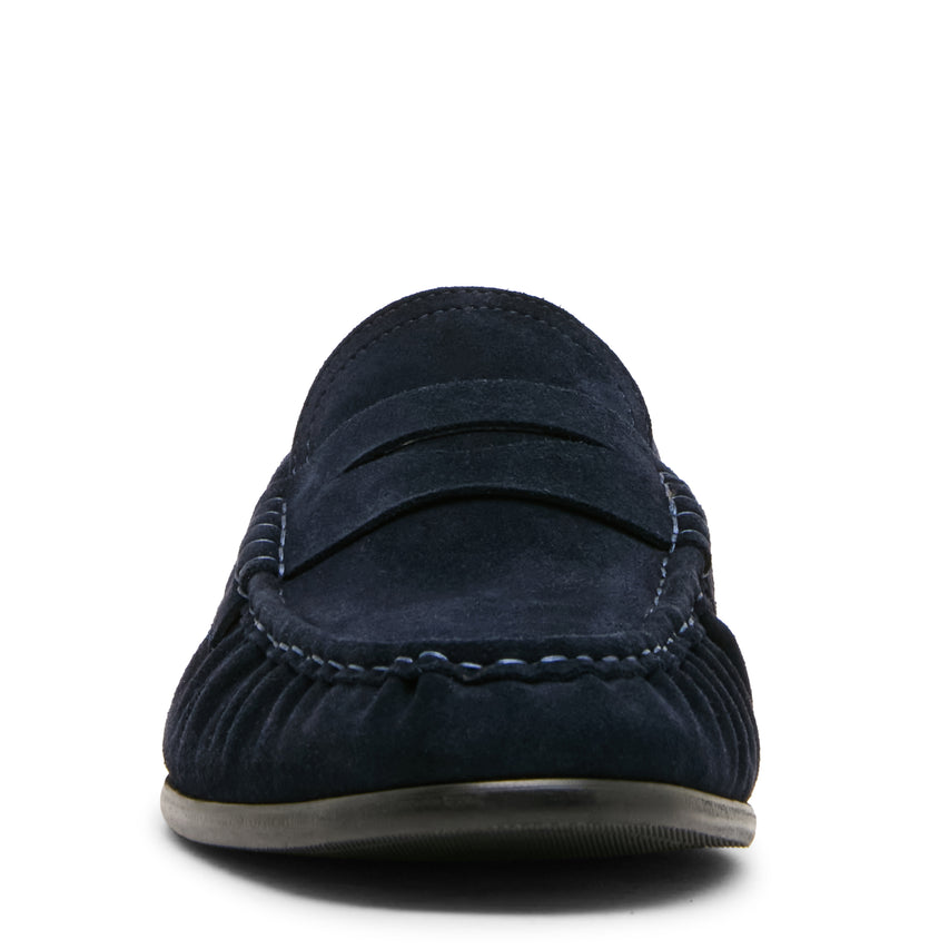 Passage C navy suede loafers - view 3