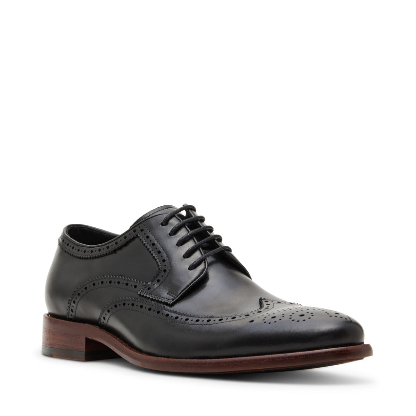 Sprocket-N Men's Black Leather Formal Shoes