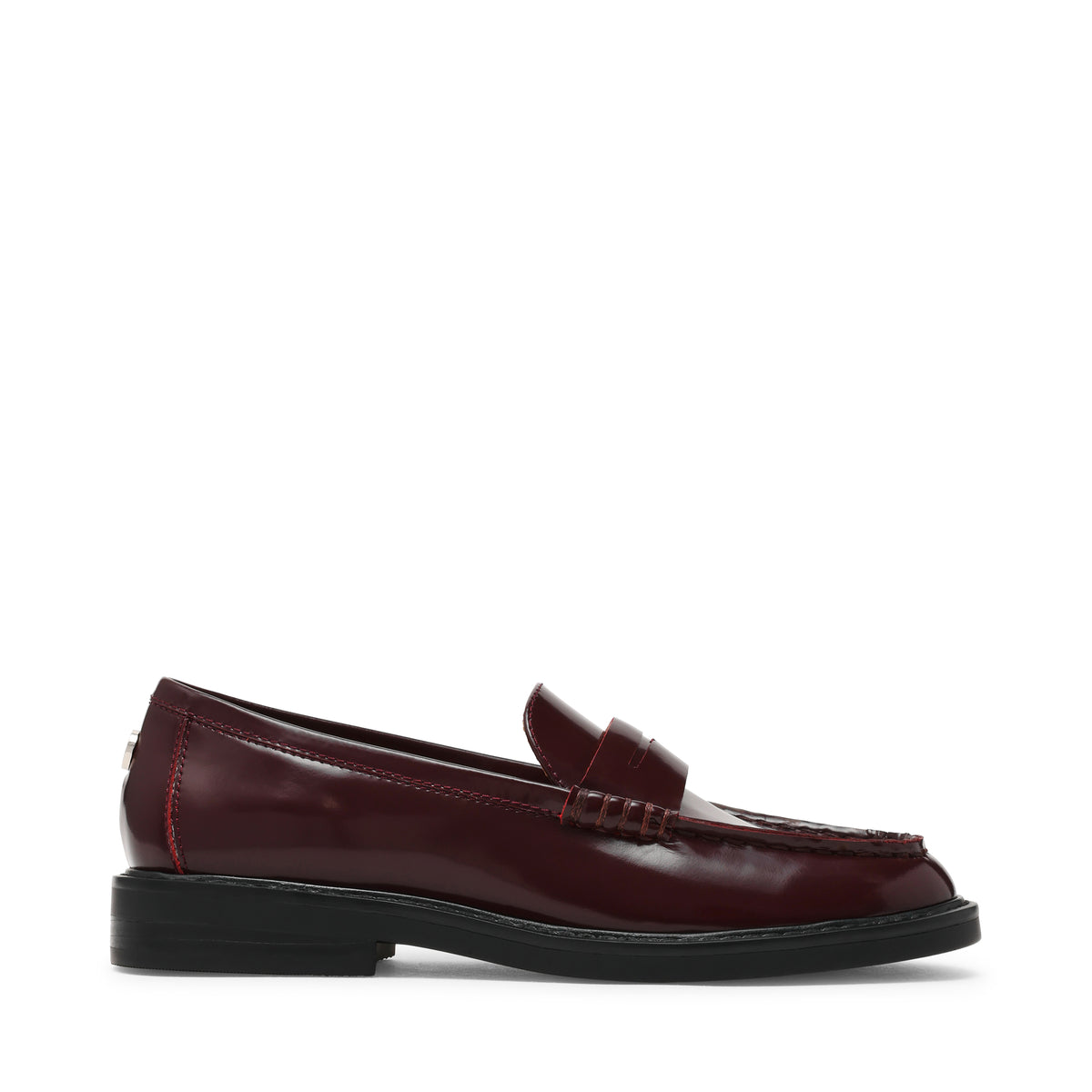 Adison Wine Leather Flat Sandals
