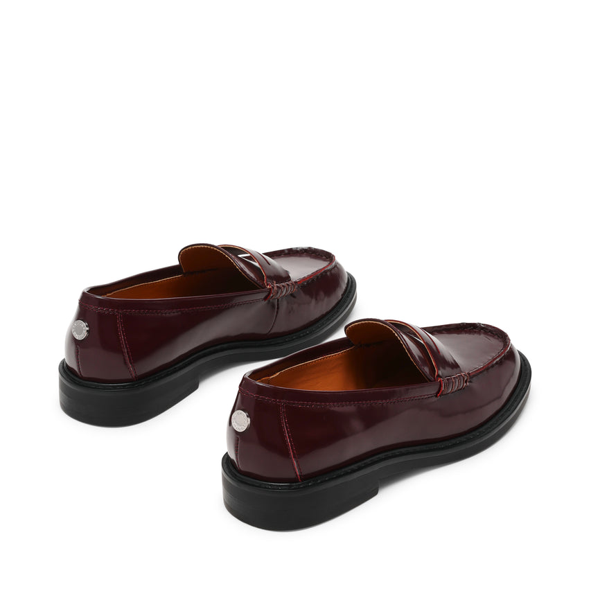 Adison Wine Leather Flat Sandals - view 3
