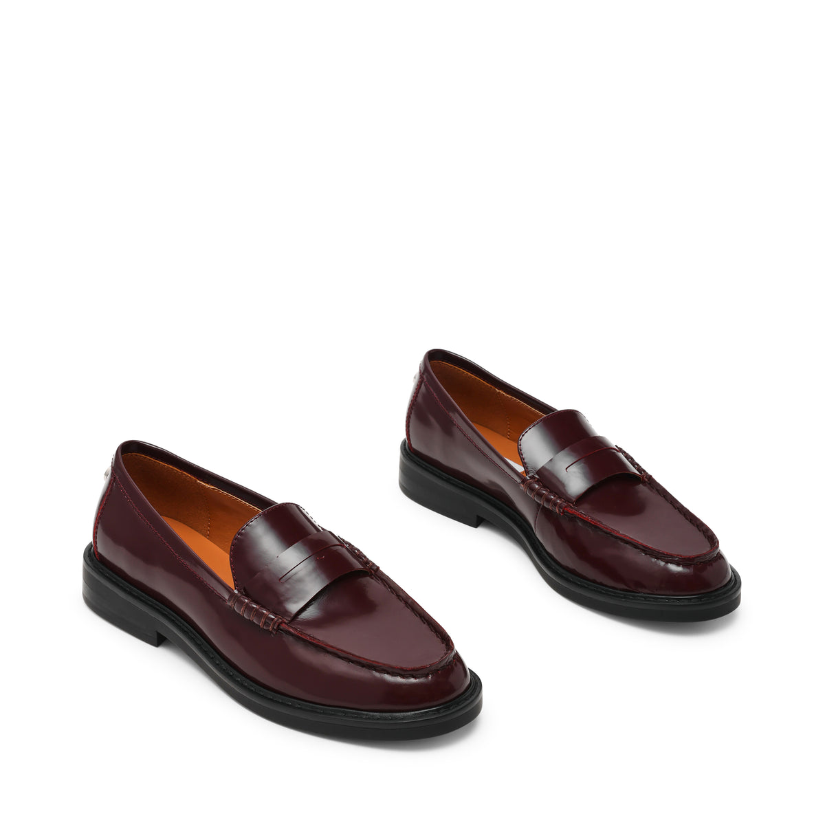 Adison Wine Leather Flat Sandals - view 6