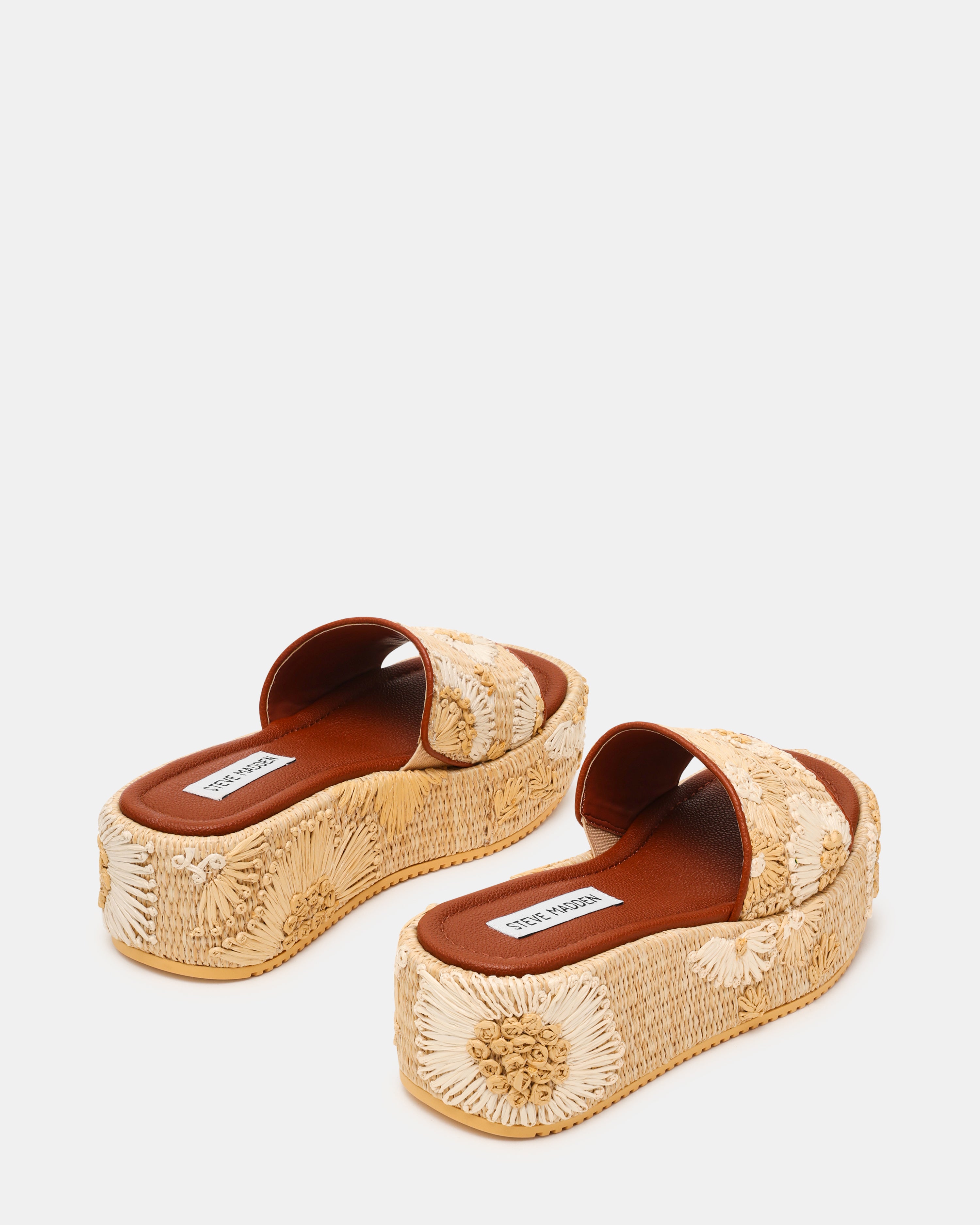 Decor-Emb Light Brown Women's Wedge Sandals — alternate view 5