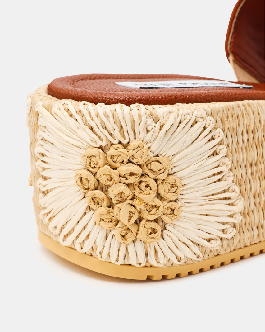 Decor-Emb Light Brown Women's Wedge Sandals — alternate view 7