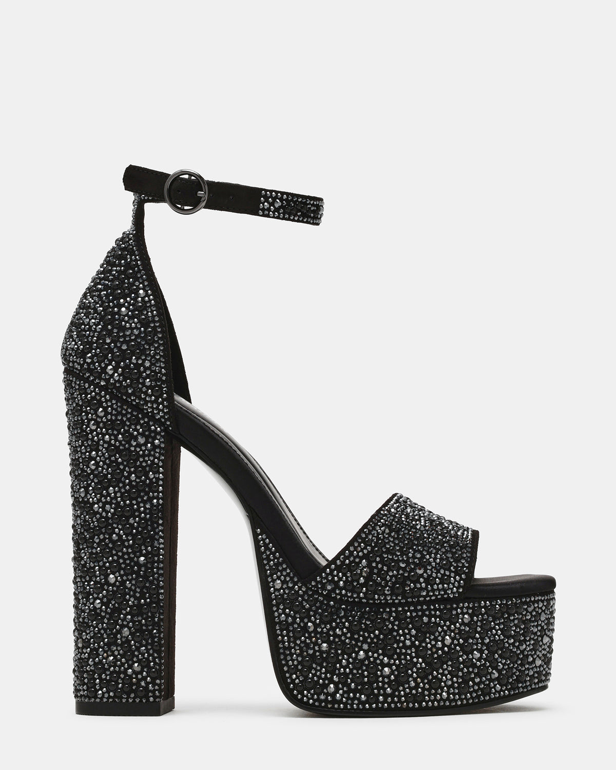 Glam Women's Black Heeled Sandals