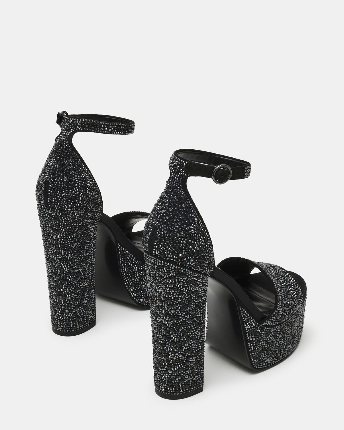 Glam Women's Black Heeled Sandals - view 3