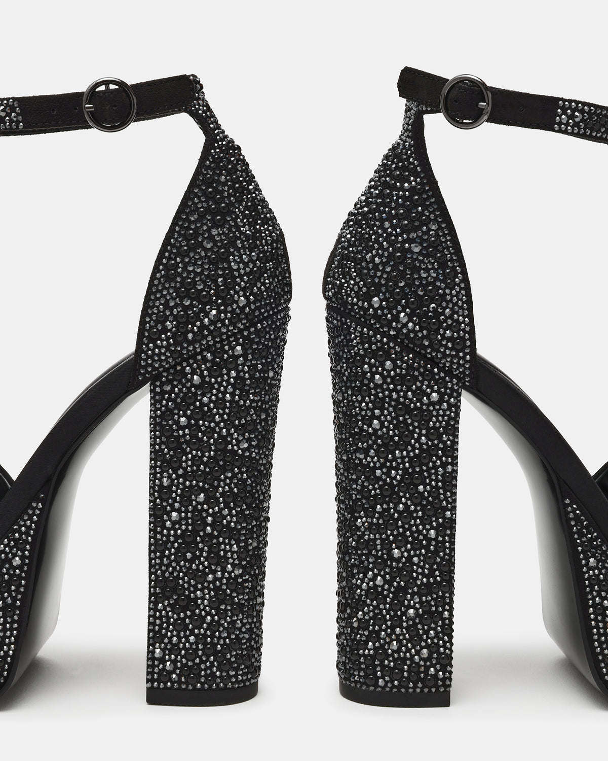 Glam Women's Black Heeled Sandals - view 4