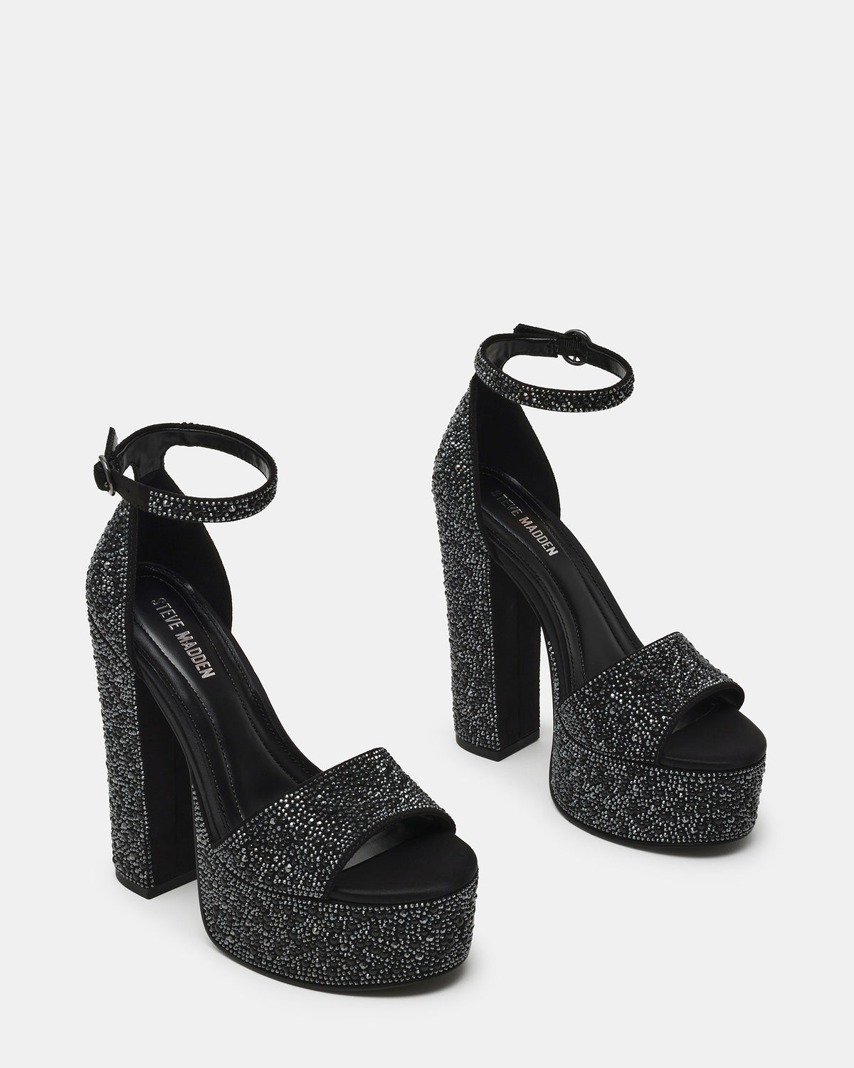 Glam Women's Black Heeled Sandals - view 2