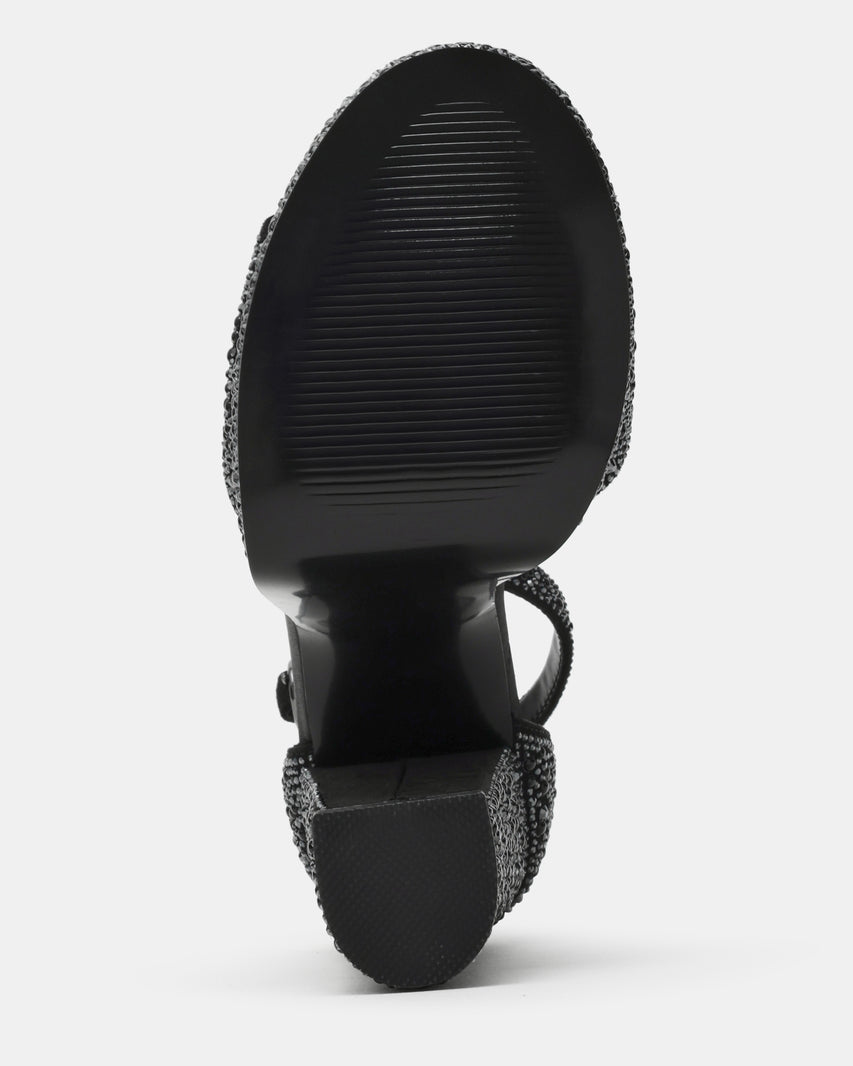 Glam Women's Black Heeled Sandals - view 5