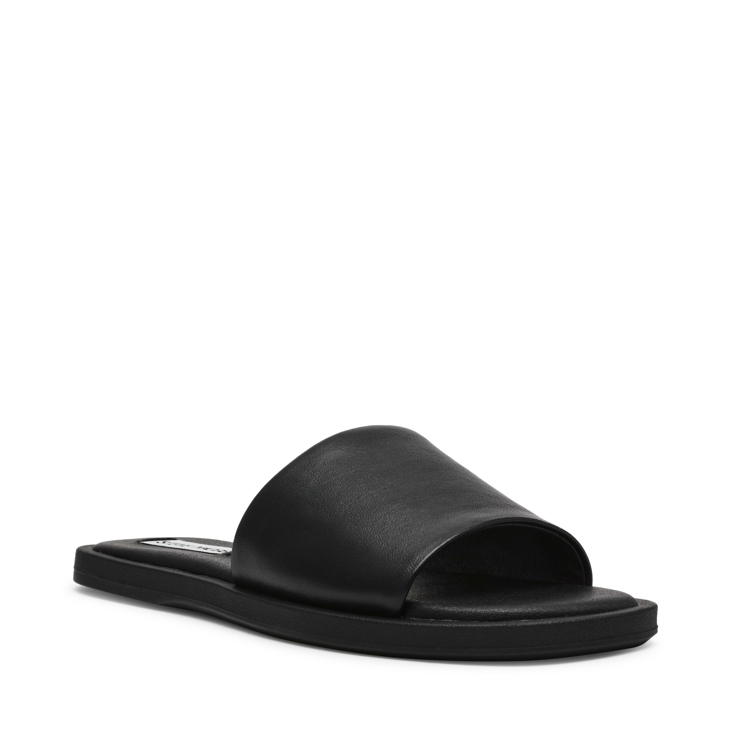 KAYA BLACK FLAT SANDALS