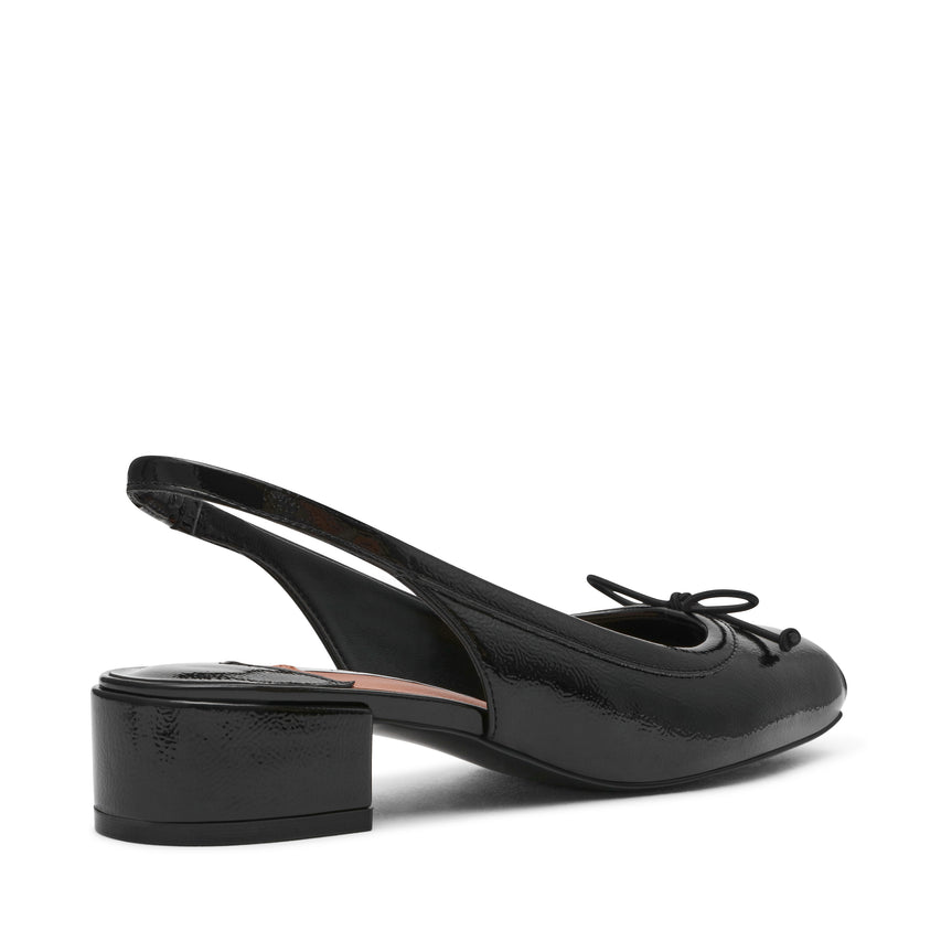 Loved Women's Black Crinkle Patent Heeled Sandals - view 2
