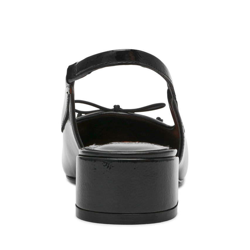 Loved Women's Black Crinkle Patent Heeled Sandals - view 3