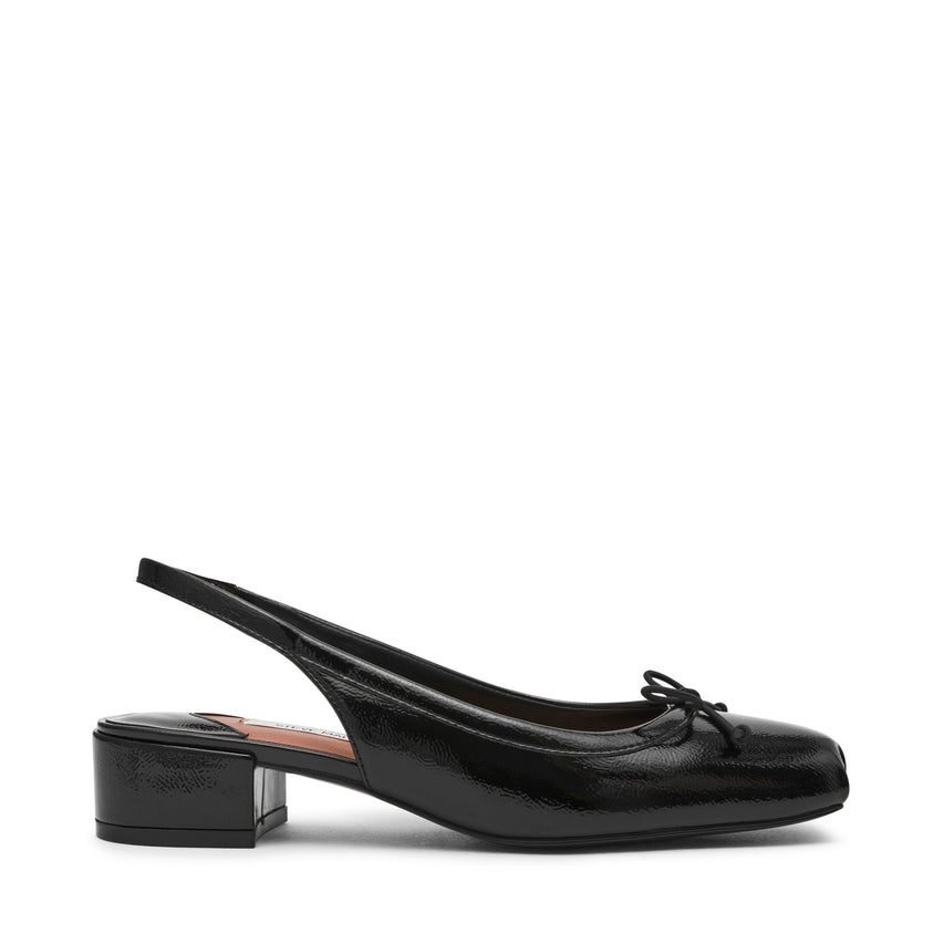 Loved Women's Black Crinkle Patent Heeled Sandals - view 4
