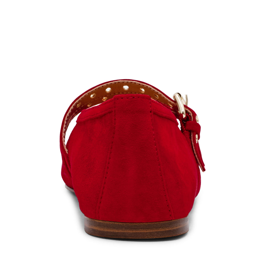 Lydia Red Suede Ballerinas - view 3