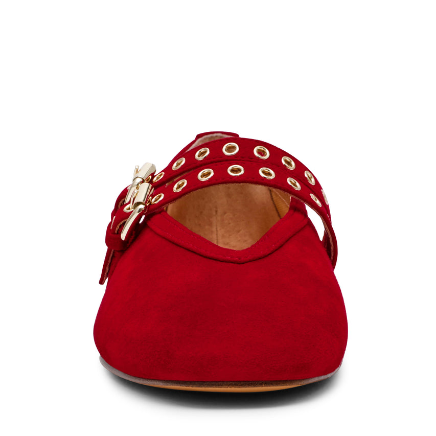 Lydia Red Suede Ballerinas - view 5