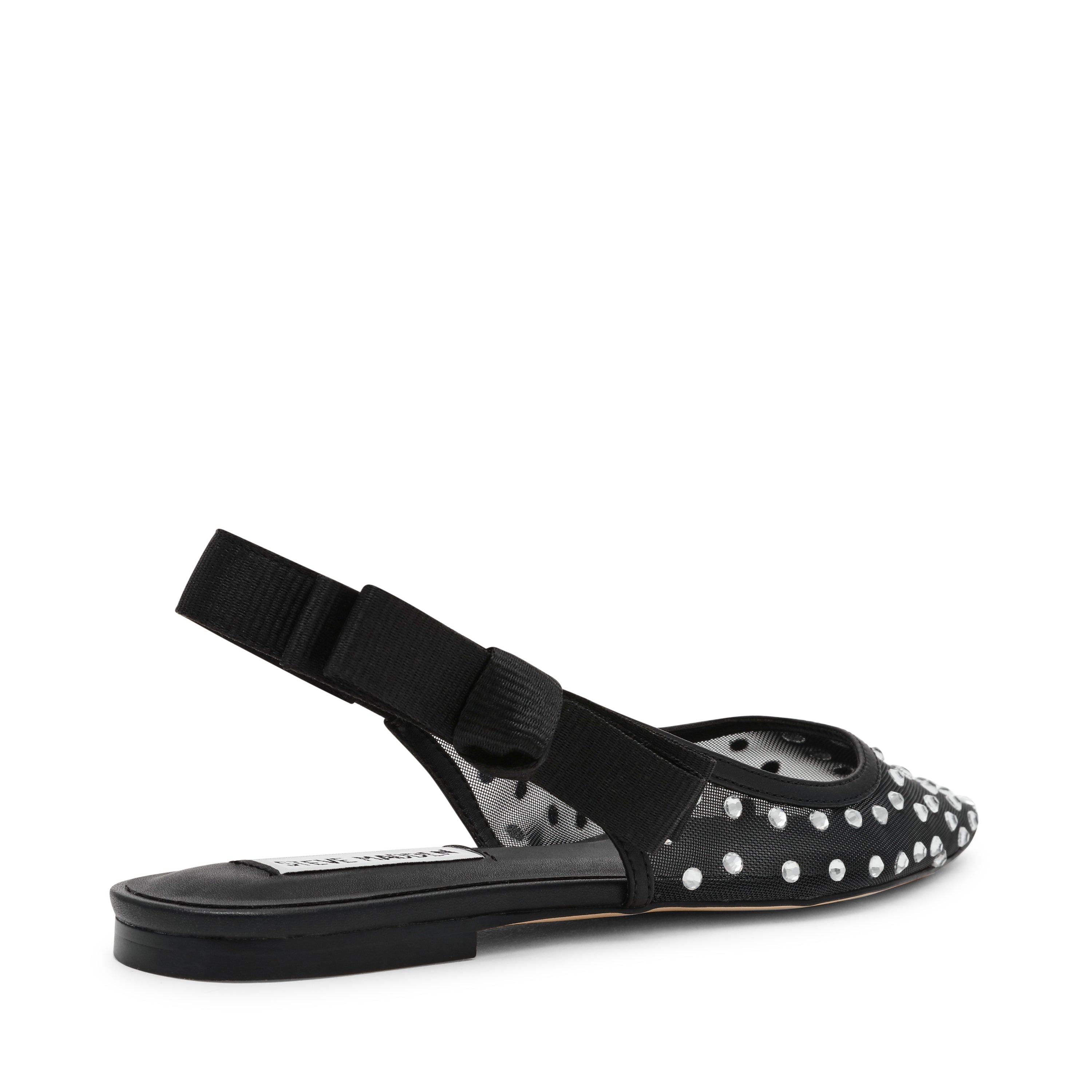 OLYVIA-R BLACK FLAT SANDALS