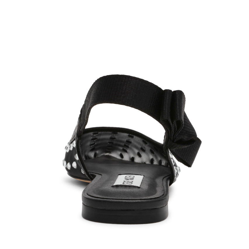 OLYVIA-R BLACK FLAT SANDALS