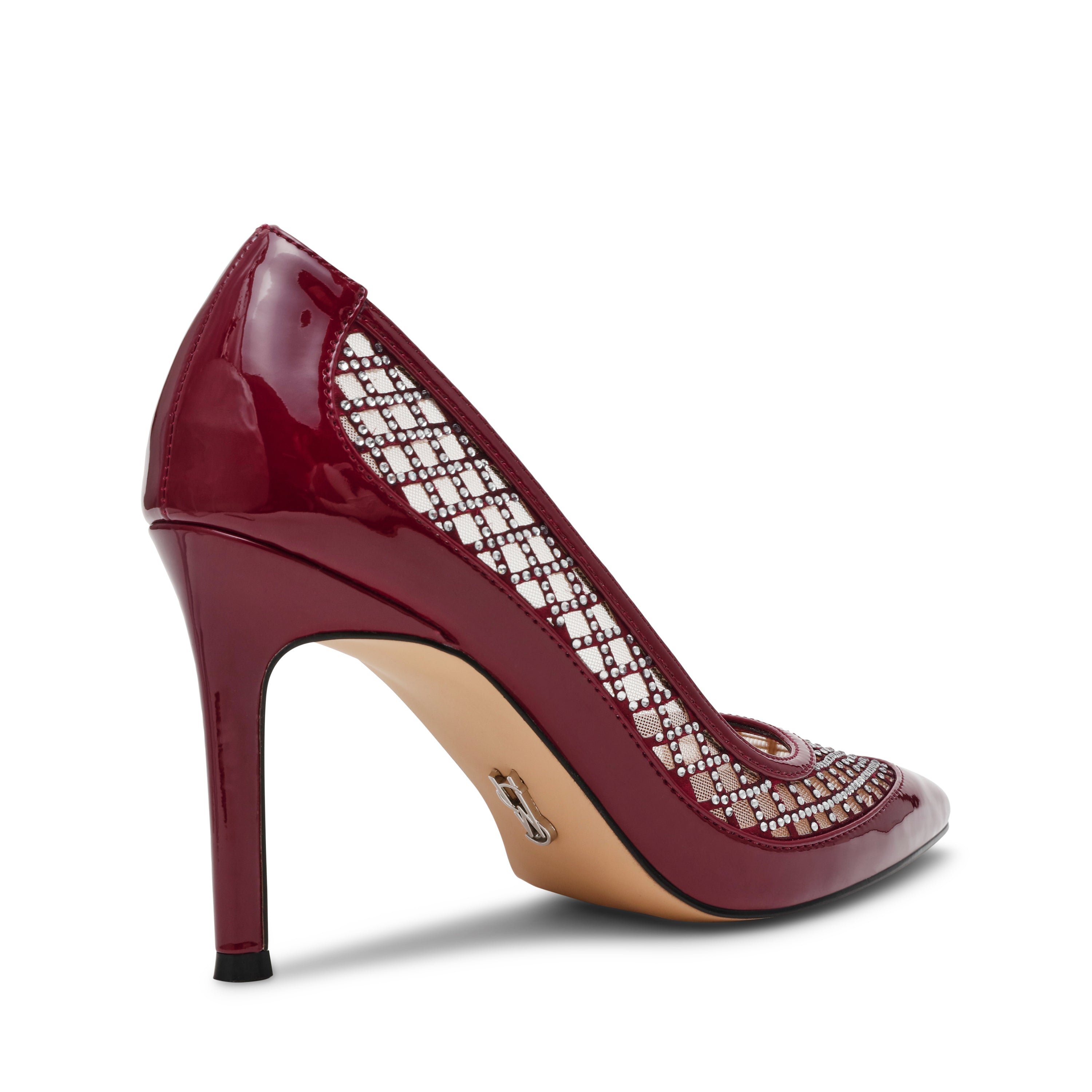 Saxxon Dark Cherry Patent Women's Heeled Sandals - view 2