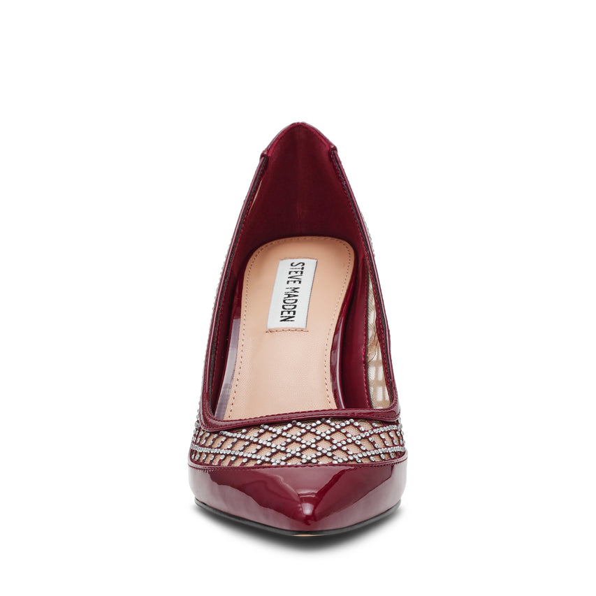 Saxxon Dark Cherry Patent Women's Heeled Sandals - view 6