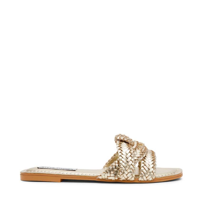 Zing Gold Flats Sandals - view 6