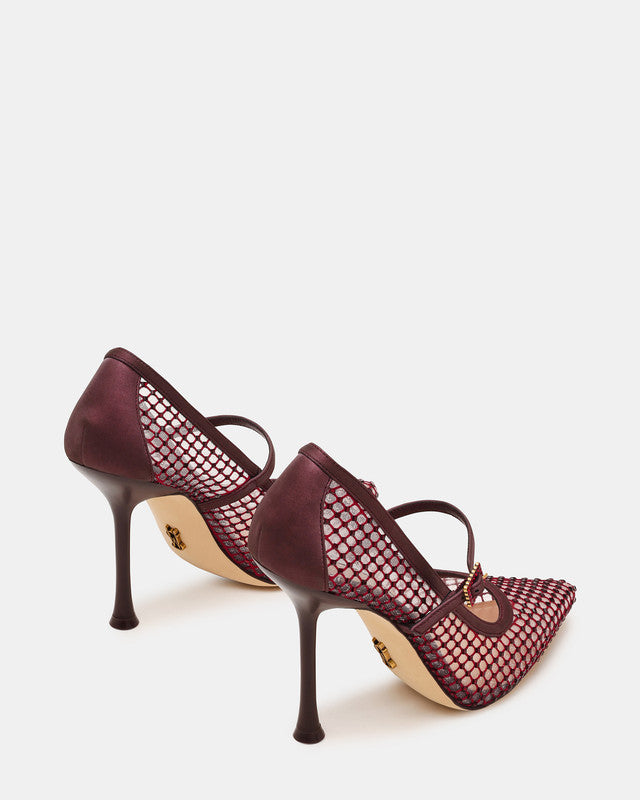 Steve Madden Stirring Women's Wine Pumps - pair rear three-quarter view