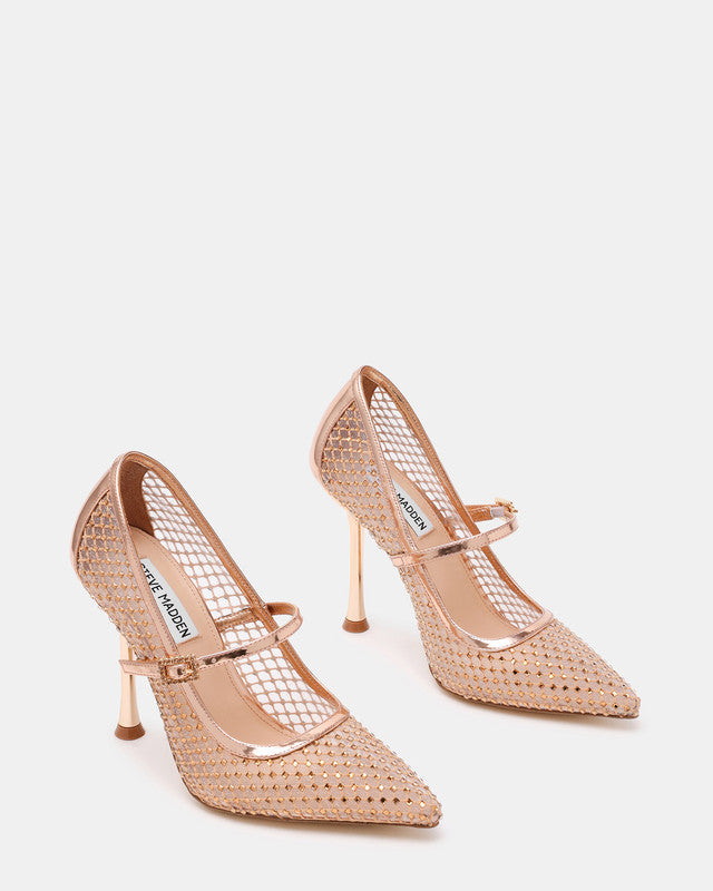 Steve Madden Stirring Women's Rose Gold Pumps - toe detail close-up - view 3