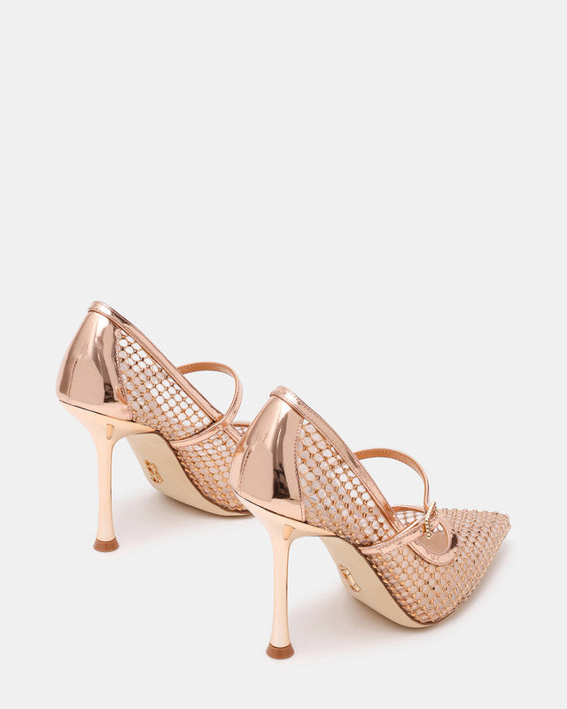 Steve Madden Stirring Women's Rose Gold Pumps - pair view