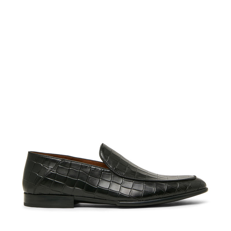 Steve Madden Sutton Men's Black Croc Loafers - side profile - view 3