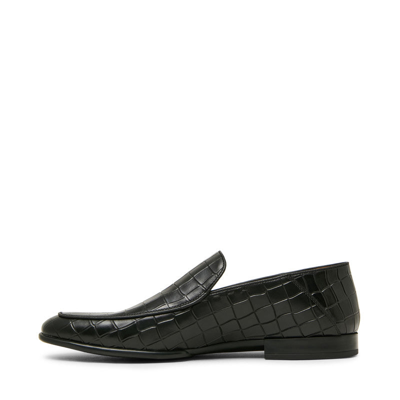 Steve Madden Sutton Men's Black Croc Loafers - opposite side profile - view 6