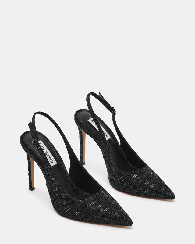 Steve Madden Tremble Women's Black Pumps - pair rear three-quarter view