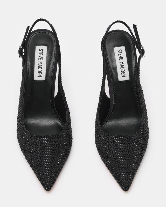 Steve Madden Tremble Women's Black Pumps - pair top view