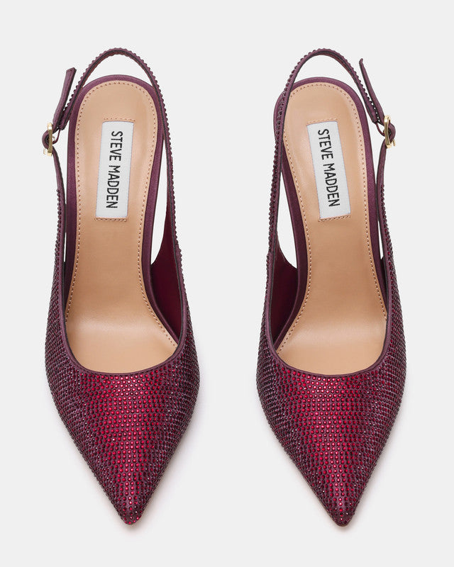 Steve Madden Tremble Women's Wine Pumps - top view