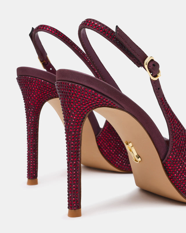 Steve Madden Tremble Women's Wine Pumps - pair top view