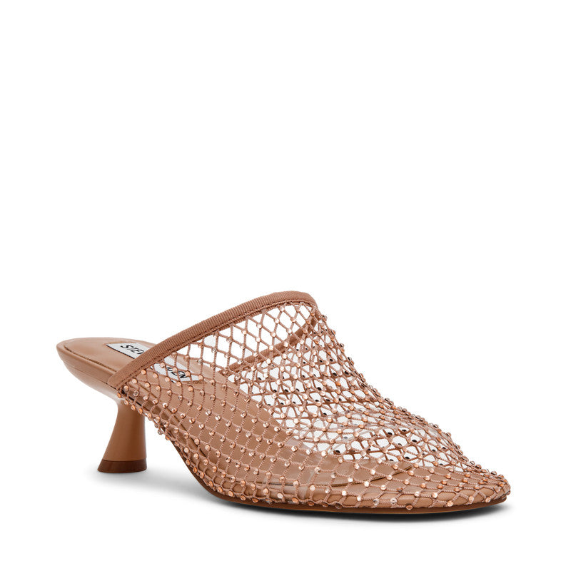 Steve Madden X-ray Women's Rose Gold Mules - front three-quarter view