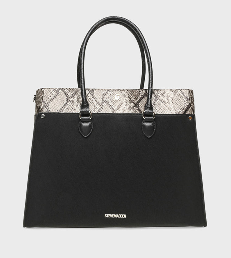 Bmario-M Black & Silver Women's Tote Bag